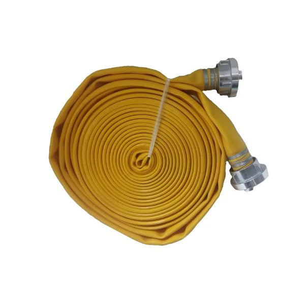 Manguera Incendio Amarilla PVC 25 Mts, Con Acoples Storz (LIQUIDACIÓN)