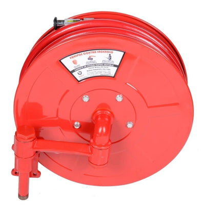 Carrete de incendio Metalsa, con Manguera de 1" y Pitón cromado - 25 mts - SKU: CRSE4001
